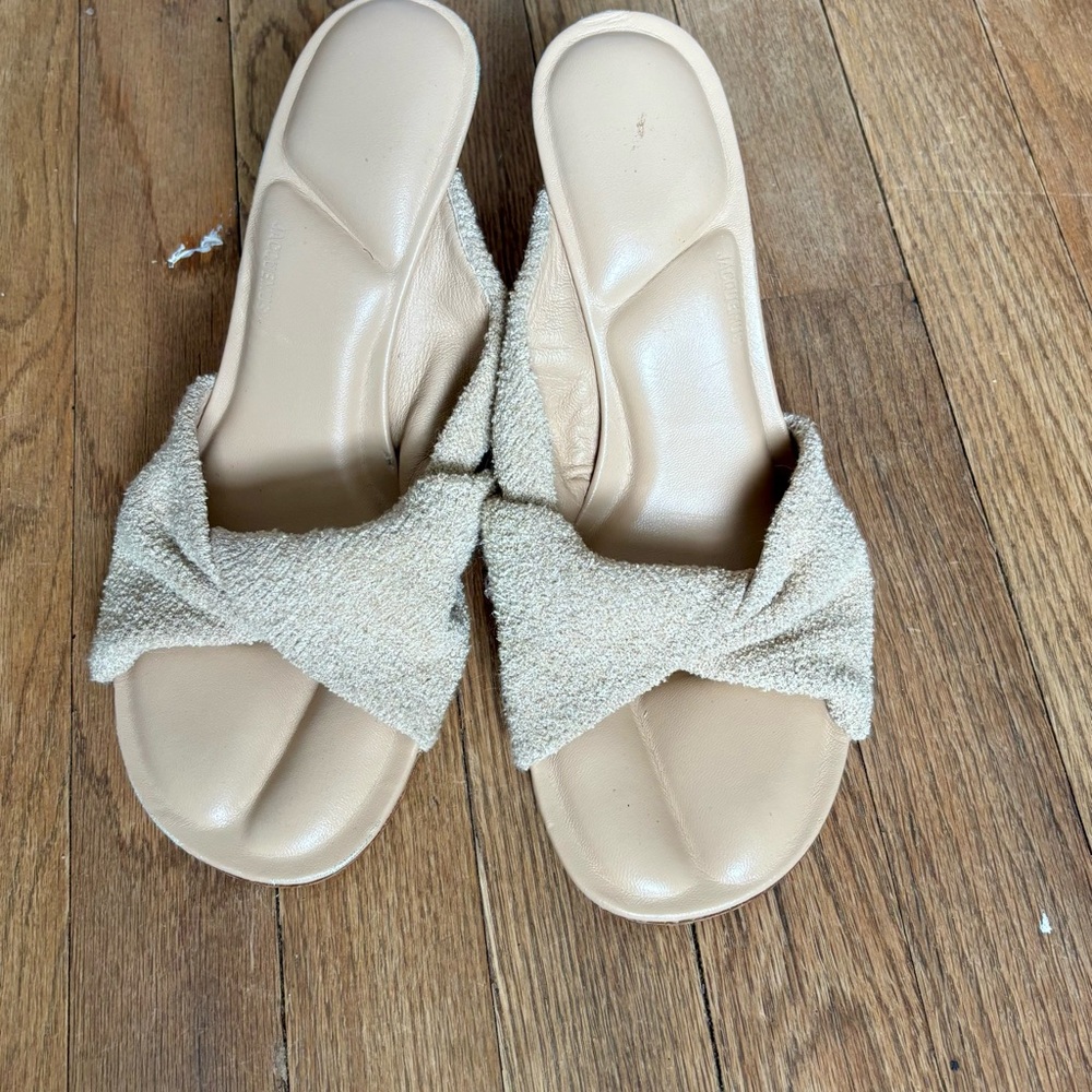 Elegant Beige Women's Slide Sandals